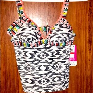 NWT XS Hula Honey Tankini Top